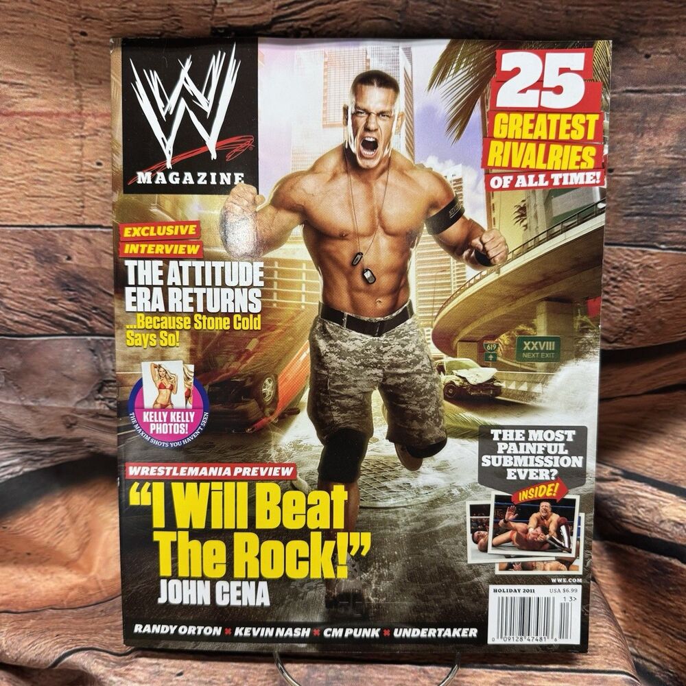 WWE Magazine Holiday 2011 John Cena Beat The Rock Cover Tribute To The Troops